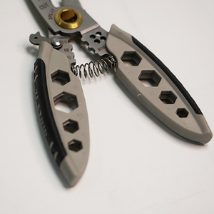 Tang pengupas kawat multifungsi, alat khusus ahli listrik pemotongan presisi tinggi kabel Crimping alat tangan - Product Image 5