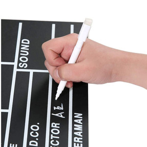 Studio de photographie réalisateurs de films en bois film scène d'<span class=keywords><strong>action</strong></span> clins <span class=keywords><strong>claquettes</strong></span> ardoise accessoire - Product Image 4