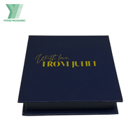 Cajas de joyería de cartón rígido plegable magnético reciclable de alta gama con logotipo personalizado embalaje de lujo forrado con esponja de laminación mate