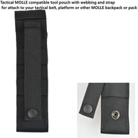 Étui de ceinture multi-usage pour outils avec capacité réglable pour lampe de poche, couteau pliant, matraque, marteau