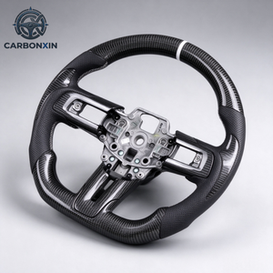 Volant en fibre de carbone forgé sur mesure pour Ford Mustang Gt 350 S550 S650 S197 Ecoboost 2005-2009 2024 Sans airbag - Product Image 3