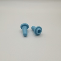 Tétine compte-gouttes en caoutchouc bleu en silicone de 15 mm pour biberons