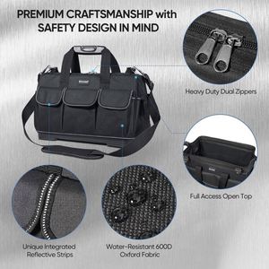 กระเป๋าใส่เครื่องมือช่างไฟฟ้าแบบเปิดด้านบน 21 ช่อง รุ่น Heavy-Duty ตัวอย่างฟรี - Product Image 3