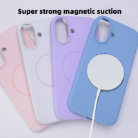 Funda Protectora de Silicona Líquida Premium Antiarañazos con Botón de Cámara con IA para iPhone 14 15 16 17