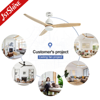 Ventilateur de plafond 1stshine 52 pouces avec moteur DC, lumière LED intégrée, style élégant, haute performance, qualité supérieure, vente en gros
