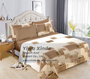 Ensemble de literie 6 pièces, drap-housse imprimé 100% <span class=keywords><strong>coton</strong></span>, taille king, avec taies d'oreiller, pour chambre à coucher, maison, hôtel - Product Image 6