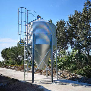 3-50T Silo de stockage de céréales de blé en <span class=keywords><strong>acier</strong></span> silo de matières premières d'alimentation de fond de trémie de tour pour ligne d'alimentation de bétail de ferme de poulet - Product Image 4