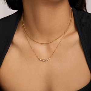 Colliers pendentifs en zircone cubique, bijoux <span class=keywords><strong>de</strong></span> mode faits à la main, design <span class=keywords><strong>de</strong></span> luxe, délicats, uniques et tendance - Product Image 4