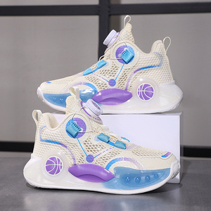 Zapatillas de Baloncesto para Niños 2024, Verano, Malla Transpirable, Entresuela de EVA, Suela de Goma, Zapatillas para Correr - Product Image 1