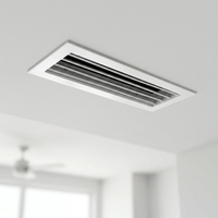 Grille de ventilation linéaire à lame unique avec clip à ressort, installation invisible, blanc mat, pour climatisation centrale résidentielle