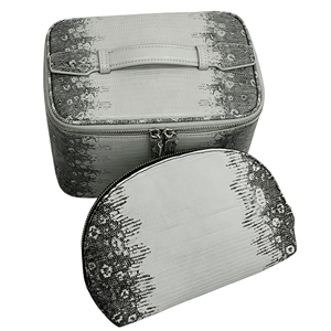 Trousse de Maquillage en PU Effet Peau de Lézard, Imperméable, Sac de Voyage, Trousse de Toilette Haut de Gamme Personnalisée pour Femme - Product Image 1