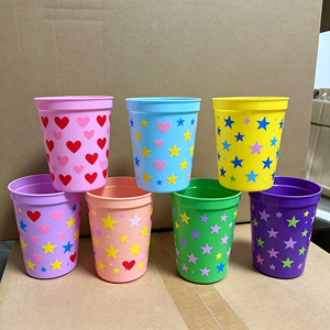 Wholesale 16 oz Reusable Plastic Drinking <b>Cup</b> <b>Tumbler</b> <b>With</b> Lid and <b>Straw</b> Stadium <b>Cup</b> Cold Color Change <b>Cups</b> La Boda De Christmas - Product Image 1