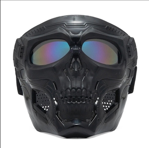 BAOBAO Occhiali Protettivi da <span class=keywords><strong>Moto</strong></span> Scheletro Maschera Integrale <span class=keywords><strong>Teschio</strong></span> Occhiali da Motociclista Casco in Plastica ABS per Copertura Completa Bici - Product Image 3