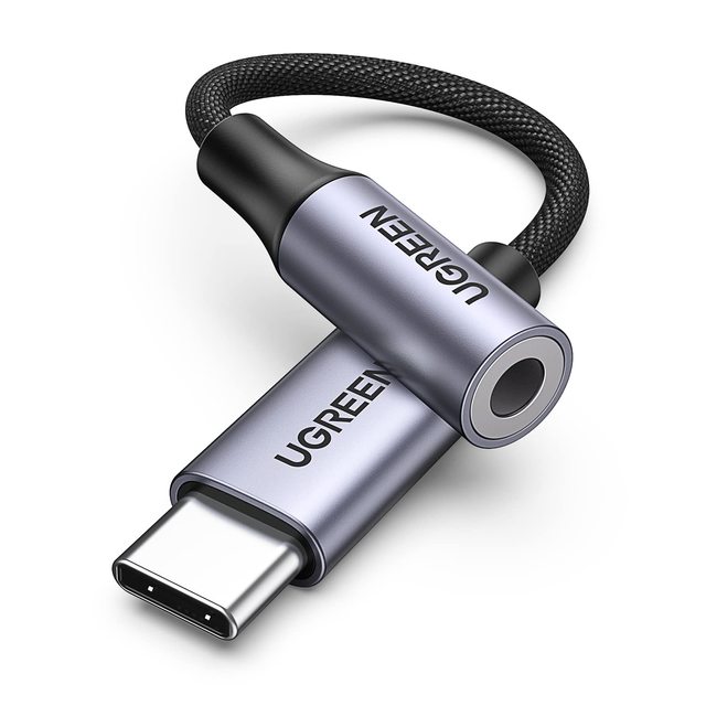 UGREEN 80154 USB C to 3.5mm Audio Headphone Adapter Type C to Headphone Aux Jack Dongle 24bit/96kHz HiFi DAC Cable Cord