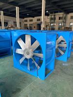 Ventilateur axial d'extraction carré 380V 24 pouces 600mm avec persienne galvanisée, amortissement d'air, montage mural latéral, faible bruit, électrique