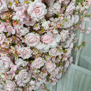 <b>Outdoor</b> Events Party flower background nuetral Artificial Silk Flower <b>Table</b> Runner wedding backdrop decoration - Product Image 4