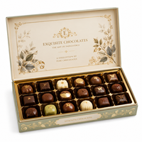 Luxuriöse Milchschokoladen-Snack-Geschenkbox Blumendesign Goldfolie UV-Beschichtung Recycelbares Kunstpapier Starre Anpassbare Form