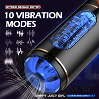 Masturbateur masculin de poche, Godet de masturbation automatique, Vibrateur d'entraînement pénien à commande vocale intelligente, Jouet sexuel