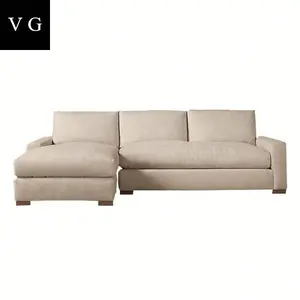 New modern home furniture sectional corner leather L shaped couch living room sofa set