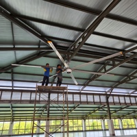 Ventilador Industrial HVLS de 14 pies de Ahorro Energético, Enfriamiento Silencioso para Espacios Grandes