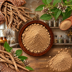 Poudre de racine d'Anantmul naturelle, ingrédient végétal pour les formules de produits cosmétiques et de soins personnels à base de plantes et pour le bien-être naturel - Product Image 2