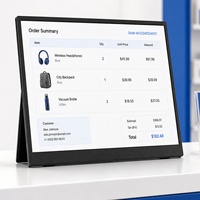 Moniteur portable commercial OEM 14 pouces 1920x1200 FHD IPS VESA75 pour kiosque de vente au détail et intégration système