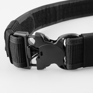 Ceinture tactique en nylon robuste sur mesure en gros, confortable pour une utilisation en extérieur avec 4 boucles et logo personnalisé - Product Image 4