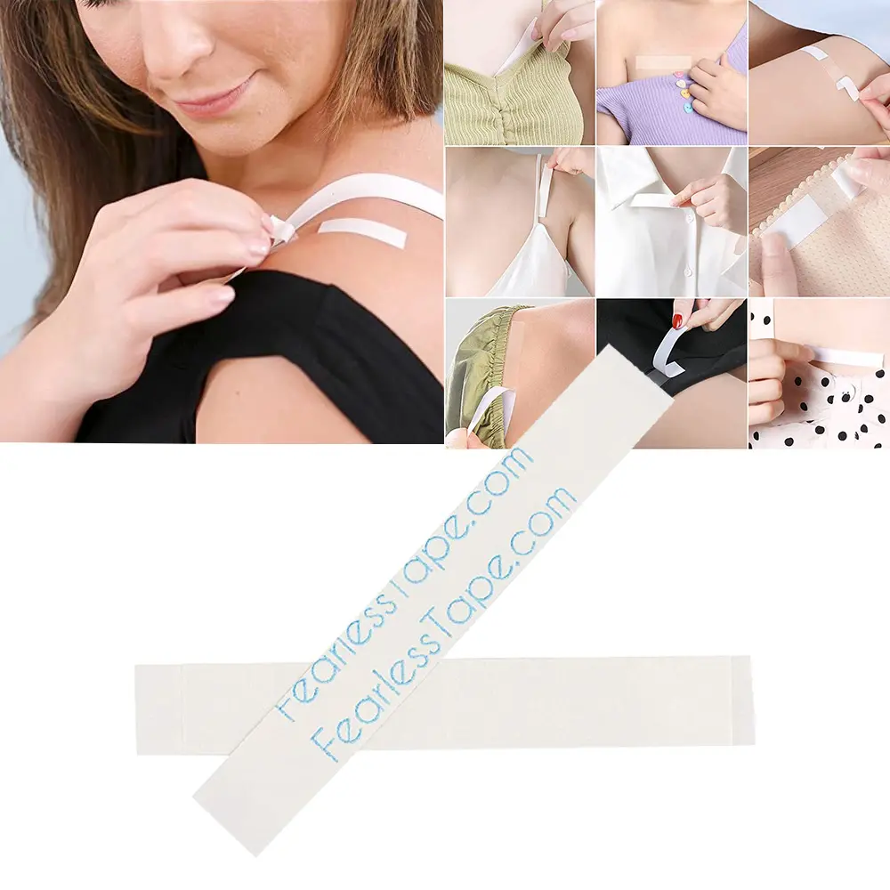 Fita dupla face para roupas para pele Secrets Vestuário Tape Transparente Cor clara para todos os tons de pele
