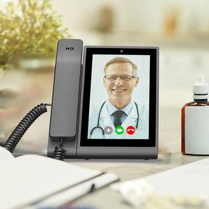 Téléphone vidéo de conférence de bureau utilisé dans la maison, 10,1 pouces, vidéo de conférence, Wifi, POE, VOIP, Android, SIP, téléphone de bureau sans fil - Product Image 2