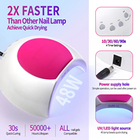 Lampe UV LED 48W NX-SUN2C pour Séchage de Vernis Gel, avec Base Amovible en Acier Inoxydable et 4 Réglages de Minuterie, Idéale pour Salons et Usage Domestique (Vente en Gros)