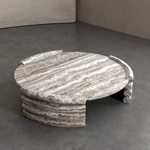 Mesa de Centro Ovalada Moderna y Sencilla de Piedra <span class=keywords><strong>Rosa</strong></span> Levanto para Sala de Estar, Hogar, Apartamento Pequeño, Villa, Estilo Lujoso - Product Image 1