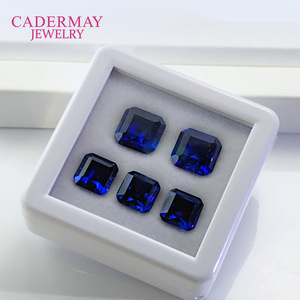 Cadermay Royal Blue Square Zircon Loose Gemstone For Jewelry Making - Product Image 4