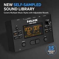 NUX DM200 Professional Electronic Drum Set with Metal Construction Double Tier Design and Adjustable Features