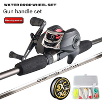 En gros, Combo canne à pêche spinning 1,8 m et moulinet, Kit complet d'équipement de pêche pour eau douce, pour achigan, brochet, snapper