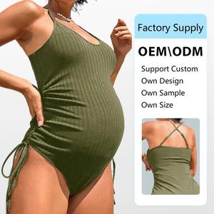 Maillot de bain une pièce personnalisé pour femmes enceintes 2026 – Bikini de <span class=keywords><strong>grossesse</strong></span> sexy dos nu pour femme enceinte - Product Image 5