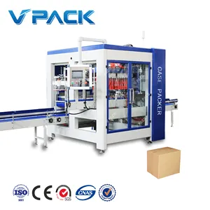 Grab Type Carton box packing machine Tape sealing/Automatic one-piece glue sealing cardboard box strapping machine/Case Erector