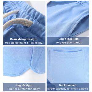 กางเกงขาสั้นออกกำลังกายผ้าเทอร์รี่เนื้อนุ่ม ระบายอากาศ ไม่ยับ พิมพ์ลายด้วยความร้อน รับผลิตตามสั่ง พร้อมสกรีนโลโก้ รุ่น H2133 - Product Image 3