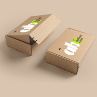 Boîte d'emballage en papier artisanal avec logo personnalisé pour modèles de conception personnalisés sans parfum avec doublure en éponge et bande de déchirure