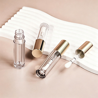 Contenant de luxe vide en plastique pour rouge à lèvres et fard à joues avec bouchon à vis 4ml – Emballage cosmétique transparent pour brillant à lèvres et fond de teint
