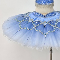 T2083 La Corsaire Tutu de ballet professionnel, design fendu, tutu plat, pour filles, performance scénique, tenue de danse de ballet, sur mesure