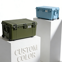 Valise de Transport Rigide en Plastique à Roulettes, Poignée Rétractable, Mousse Alvéolée Découpable, Prix Usine, pour Rangement et Transport d'Outils