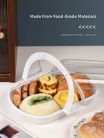 Boîte d'emballage en plastique PET transparente de 1 mm d'épaisseur, portable, pour pique-nique, goûter, gâteau, dessert
