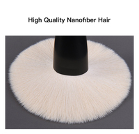 Ensemble de pinceaux de maquillage professionnels en poils synthétiques OEM, marque privée, pinceaux de maquillage noirs avec sac