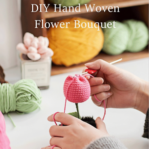 Meilleures ventes de Noël 2026 : Mini fleur d'œillet en crochet fait main mignonne avec pot pour la décoration de la maison - Product Image 4