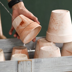 Bắc Âu Hiện Đại Miniaturized Tự Động Chậu Hoa Trong Nhà-Ngoài Trời Trồng Treo Màu Hồng Gốm Gốm Cho Đất Khuấy Chào Đón - Product Image 5