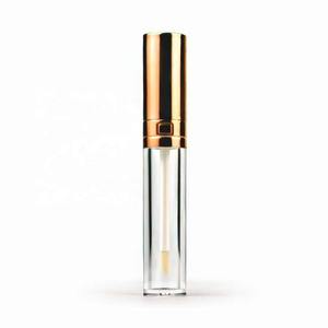 <strong>P</strong>-Lan Brand 6ml Transparent Gold Cylinder Empty Wand Containers Plastic Makeup Packaging for Lipgloss Lip Gloss <strong>Tubes</strong> - Product Image 2