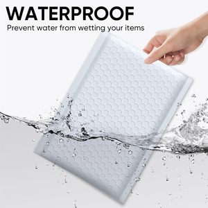<b>White</b> Bubble Mailers 8.5x12 Inch, 100 Pack, Usable Size 8.25x12 Inch. Opaque Self-Seal Waterproof Poly Padded <b>Envelopes</b> - Product Image 5