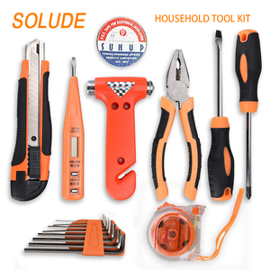 SOLUDE Nhựa Hộp Công Cụ Lưu Trữ Trường Hợp Screwdriver Plier Hex Key Hammer Phần Cứng Công Cụ 16 Cái Dụng Cụ Cầm Tay Thiết Lập Cho Hộ Gia Đình - Product Image 2