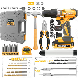 18V Cordless Drill Driver Tool Kit With Battery And Case For Home Maintenance - Product Image 3