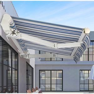 Auvent <span class=keywords><strong>de</strong></span> fenêtre rétractable mural en alliage d'aluminium, à commande manuelle ou par télécommande, en acrylique enduit PA, <span class=keywords><strong>projection</strong></span> <span class=keywords><strong>de</strong></span> 6m, toutes tailles - Product Image 1